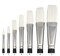 Trekell Opal Synthetic Hog Bristle Artist Brushes - Long Handle for Oil and Acrylic Painting